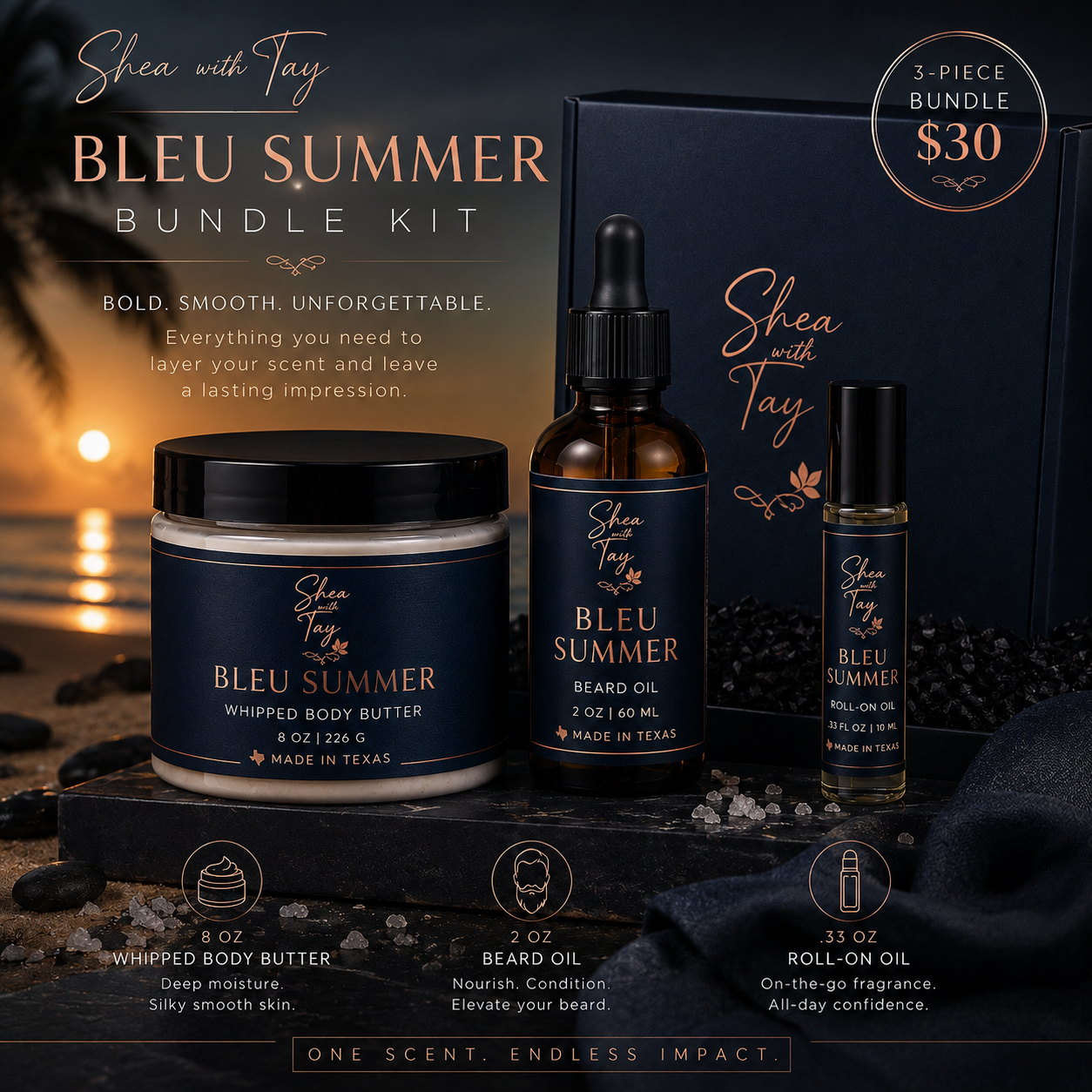 Shea with Tay Men’s 3-Piece Grooming Bundle