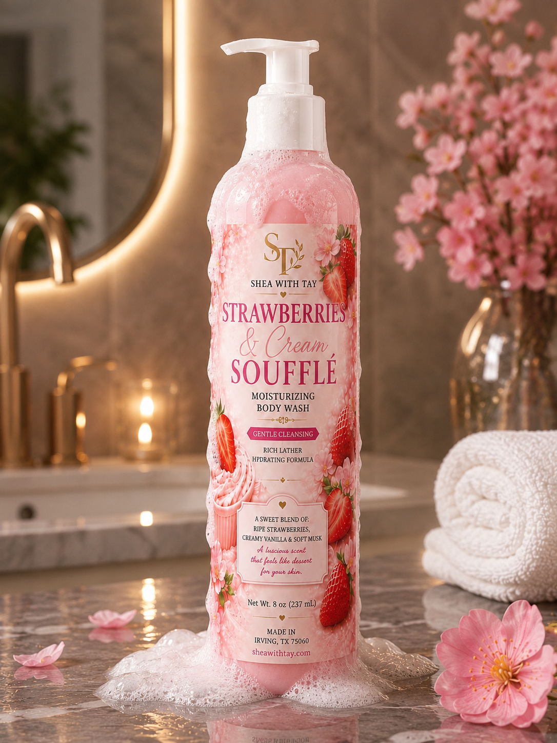 Shea with Tay Signature Creamy 8oz Body Wash | Nourish. Cleanse. Replenish.