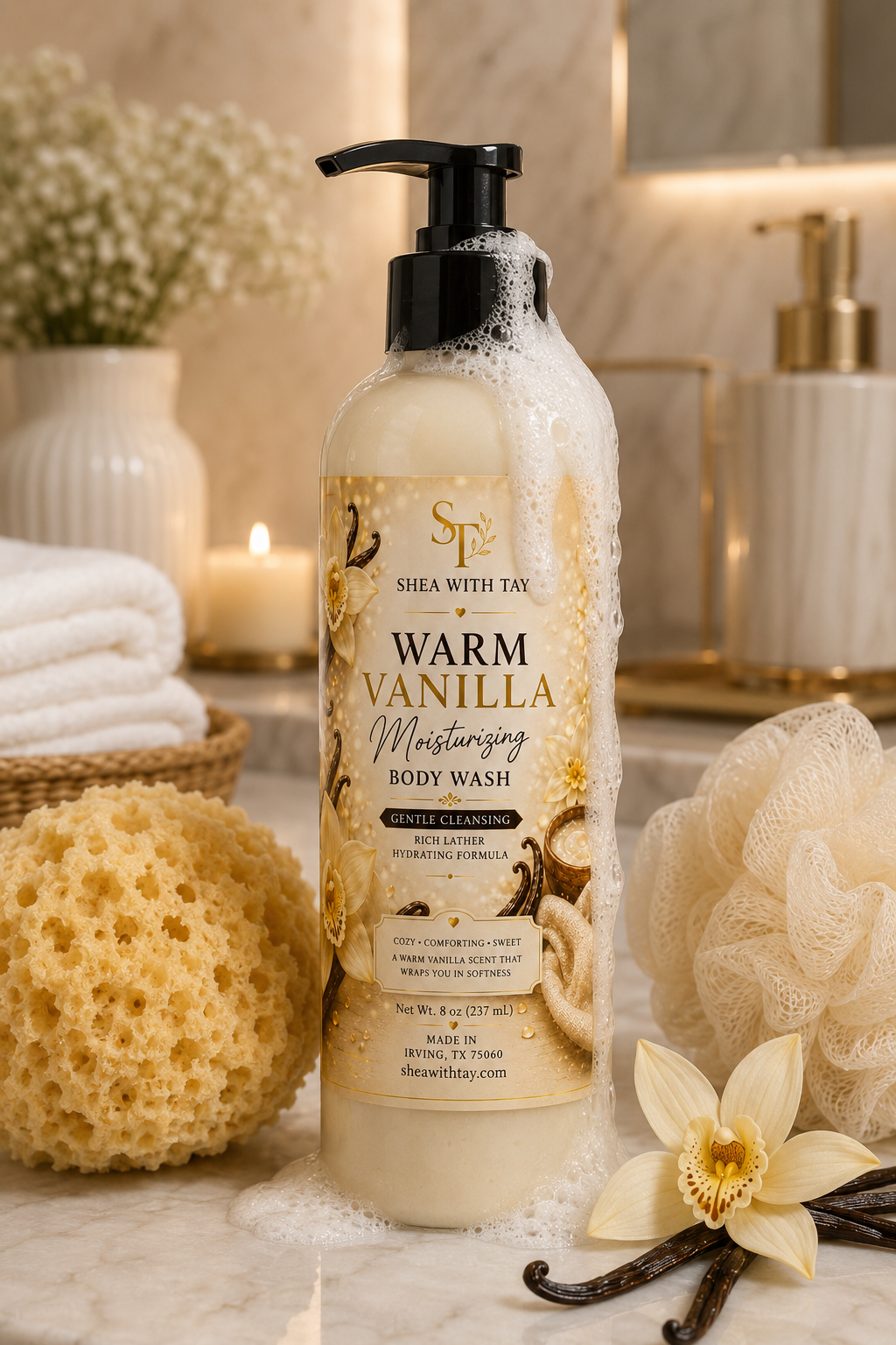 Shea with Tay Signature Creamy 8oz Body Wash | Nourish. Cleanse. Replenish.
