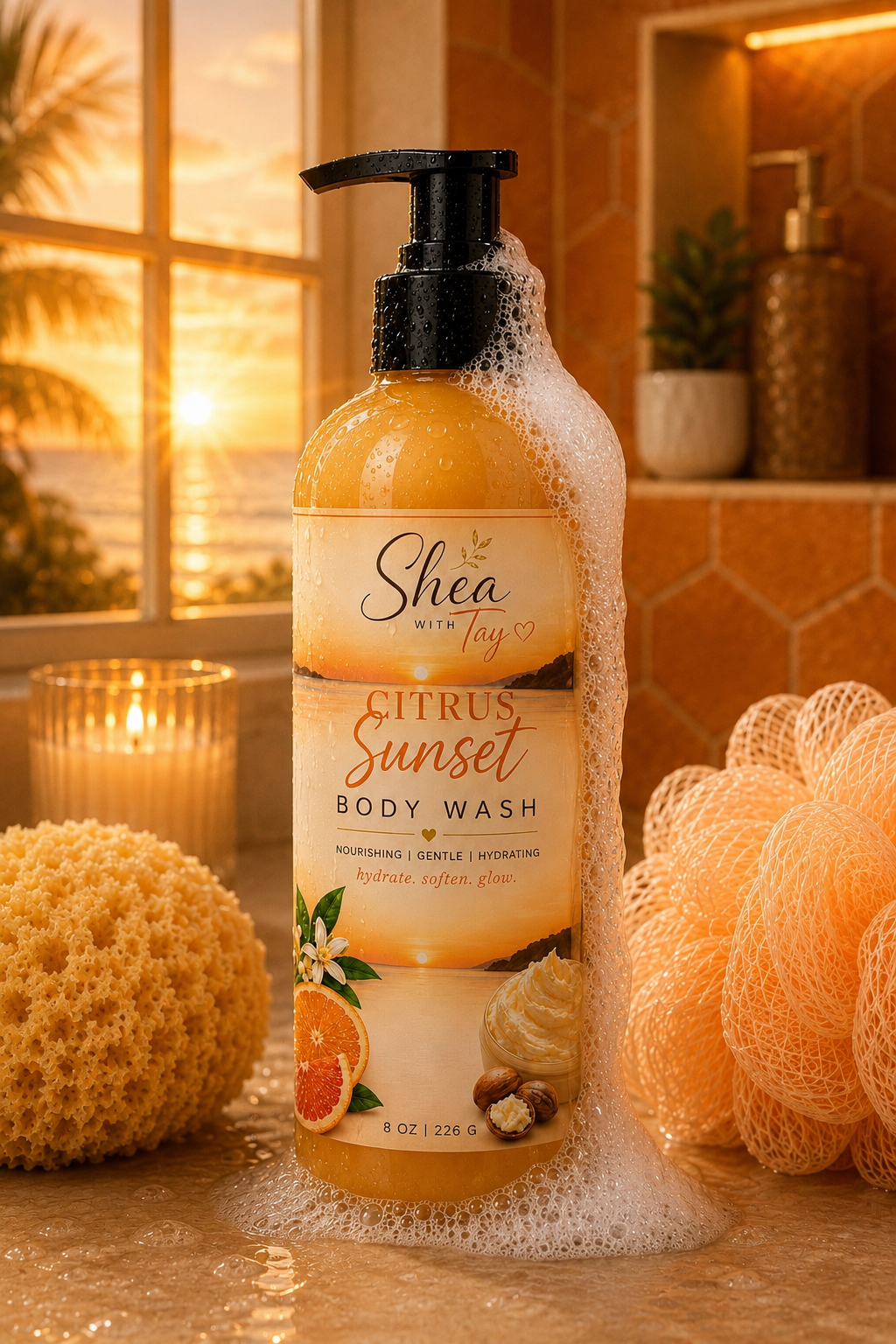 Shea with Tay Signature Creamy 8oz Body Wash | Nourish. Cleanse. Replenish.