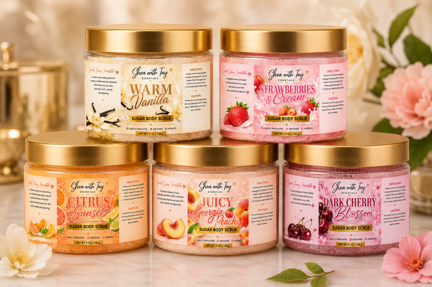 Shea with Tay Sugar Scrubs