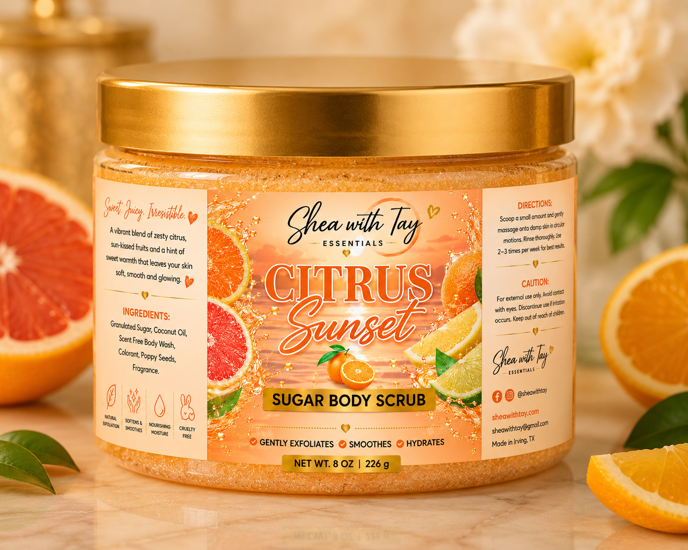 Shea with Tay Sugar Scrubs