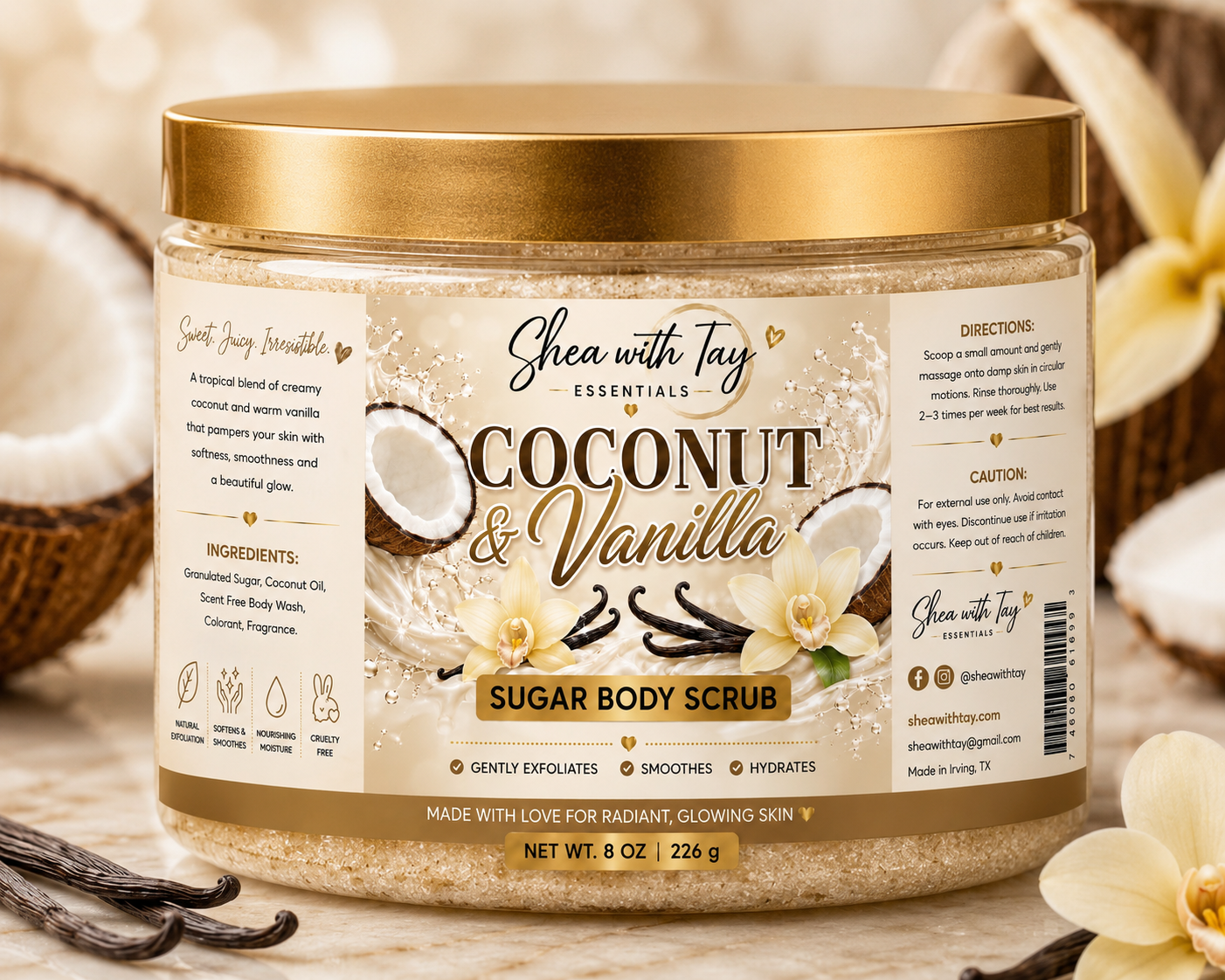 Shea with Tay Sugar Scrubs